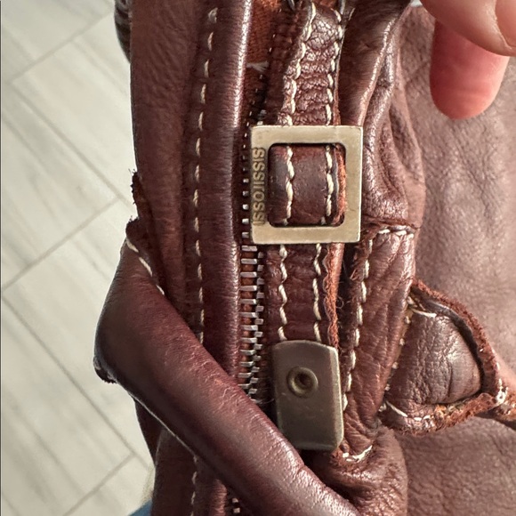 Sissi Rossi Brown Leather Tote Bag - Picture 13 of 16